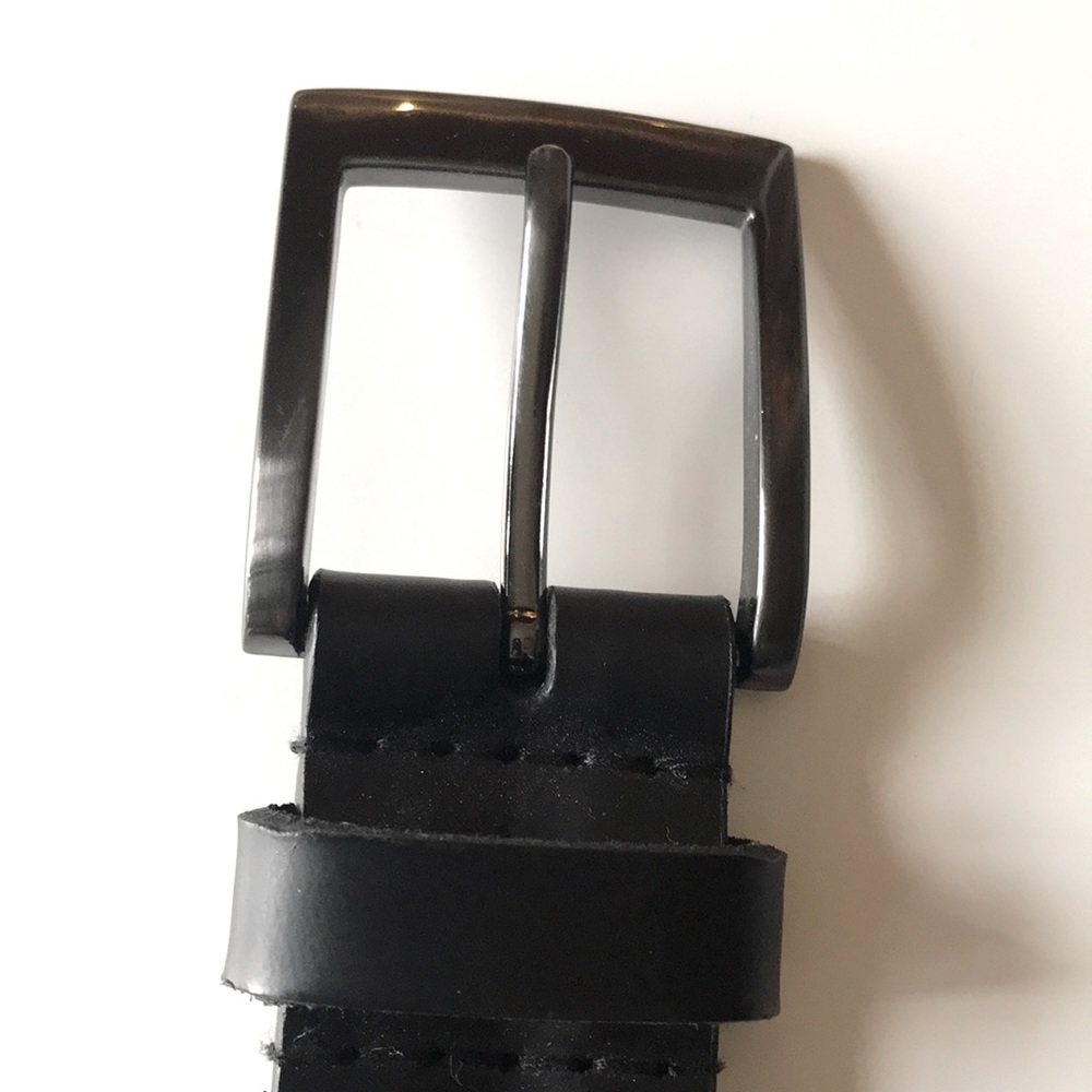 Black belt with silver buckle